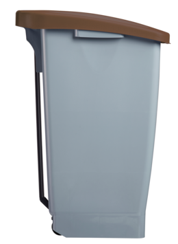 POUBELLE MOBILE 60L PEDALE PLASTIQUE MOBILY GREEN GRIS/MAR