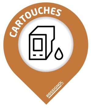STICKERS TRI CARTOUCHES MARRON X10