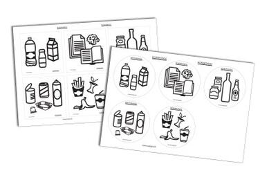 PLANCHES AUTOCOLLANTES TRI SELECTIF POUR SUPPORT SAC COLLEC X2