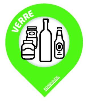 STICKERS TRI POUR SUPPORT SAC COLLEC VERRE VERT JAUNE X10