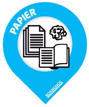STICKERS TRI POUR SUPPORT SAC COLLEC PAPIER BLEU CIEL X10