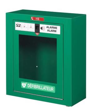 BOÎTIER DÉFIBRILLATEUR CLINIX VERT MENTHE AVEC ALARME 100DB