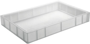 BAC GERBABLE PLEIN BLANC 600X400 HAUTEUR 12 CM 23.9 L