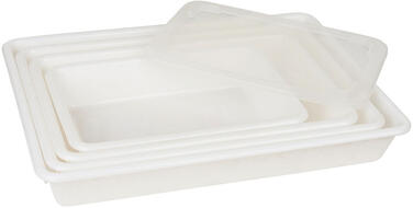 BAC RECTANGULAIRE PLAT PEHD 5L 43.5X28.5X8 CM