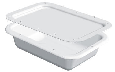 DEMI BAC À PÂTON 40X30X10,5 CM - 7 L - BLANC