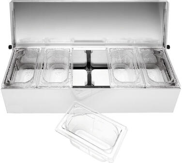 CONDIBOX AVEC 5 BACS GN 1/9 CRISTAL