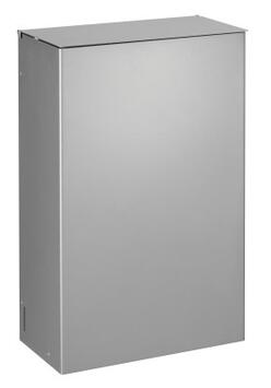 POUBELLE MURALE STELLA 10L AVEC ETRIER GRIS METAL