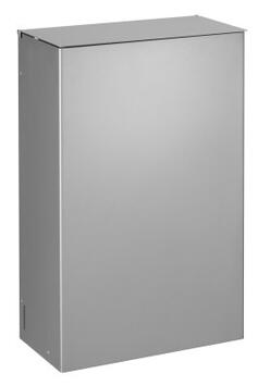POUBELLE MURALE STELLA 10L GRIS METAL