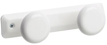 PATÈRE 2 TÊTES BLANC UTIL