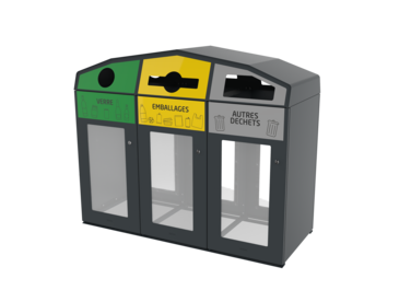 STATION DE TRI 3 X 110L VIGIPIRATE TRIROK ANTHRACITE