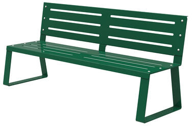 BANC A FIXER BALLADE METAL VERT