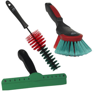 KIT 2 BROSSES ET RACLETTE PARE-BRISE WIPE-N-SHINE VIKAN