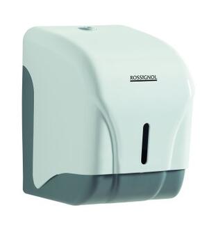 DISTRIBUTEUR UNIVERSEL DE PAPIER TOILETTE ROULEAU OU PLIÉ OLEANE BLANC