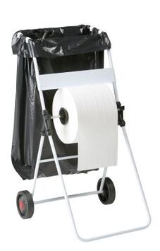 DEROULEUR MOBILE SUR PIED POUR BOBINE AVEC SUPPORT SAC