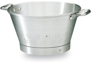 PASSOIRE EN ALUMINIUM CONIQUE FOND CERCLÉ 60 CM