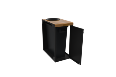 MEUBLE TRI SELECTIF 65L SERRURE ALITRI GRIS MANGA/MARRON