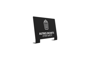 PLAQUE SIGNALETIQUE "AUTRES DECHETS" POUR POUBELLE ALITRI GRIS MANGANESE