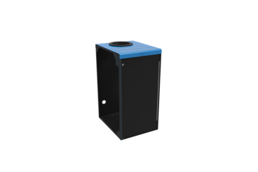 POUBELLE DE TRI AVEC SERRURE ALITRI 110L GRIS MANGANESE / BLEU CIEL