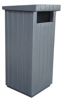 CORBEILLE 130L A POSER/FIXER/SCELLER BETON ZEUS GRIS BASALTE