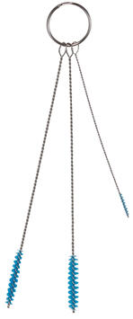 ENSEMBLE 3 BROSSES DIAMETRE 2MM, 5MM, 6MM FIBRE SOUPLE BLEU