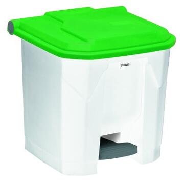 POUBELLE A PEDALE UTILO 30L BLANC / VERT