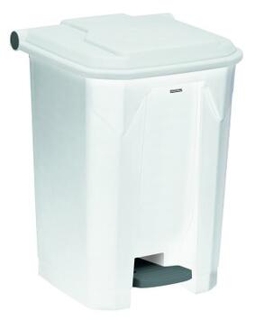 POUBELLE A PEDALE UTILO 50L BLANC / BLANC