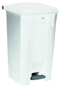 POUBELLE A PEDALE UTILO 100L BLANC / BLANC