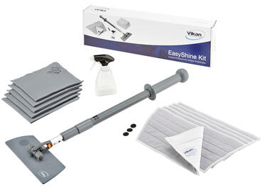 KIT EASYSHINE AVEC SUPPORT POUR MOP SOUPLE VIKAN GRIS
