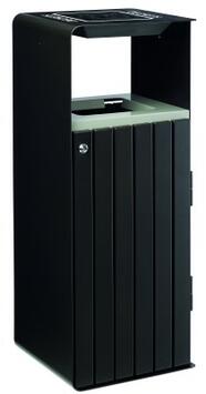 CORBEILLE ARTRI EXTREME 110L AVEC CENDRIER DECHETS COMMUNS GRIS CIMENT / MANGANESE