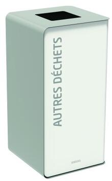 POUBELLE DE TRI CUBATRI 75L DECHETS DIVERS BLANC / GRIS