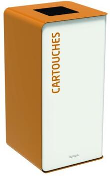 POUBELLE DE TRI CUBATRI 75L CARTOUCHES BLANC / MARRON