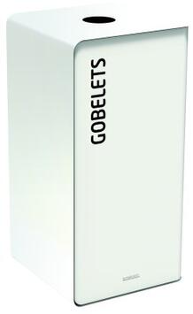 POUBELLE DE TRI CUBATRI 75L GOBELETS BLANC / BLANC