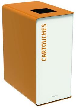 POUBELLE DE TRI CUBATRI 90L CARTOUCHES BLANC / MARRON