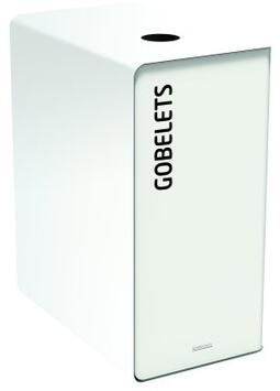 POUBELLE DE TRI CUBATRI 90L GOBELETS BLANC / BLANC