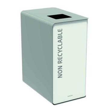 POUBELLE DE TRI CUBATRI 90L DECHETS DIVERS BLANC / GRIS