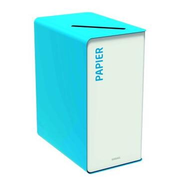 POUBELLE DE TRI CUBATRI 90L DECHETS PAPIER BLANC / BLEU