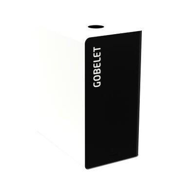 POUBELLE DE TRI CUBATRI 90L GOBELETS GRIS MANGANESE / BLANC