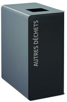 POUBELLE DE TRI CUBATRI 90L DECHETS DIVERS GRIS MANGANESE / GRIS