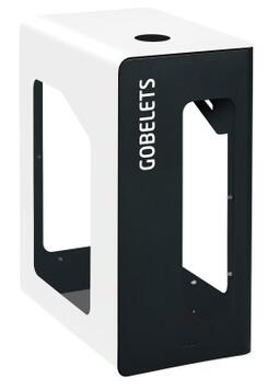 POUBELLE DE TRI VIGIPIRATE CUBATRI 90L GOBELETS GRIS MANGANESE / BLANC