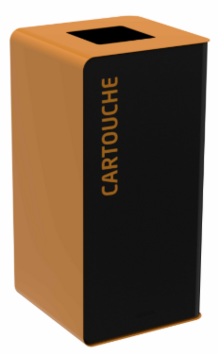 POUBELLE DE TRI CUBATRI 75L CARTOUCHES GRIS MANGANESE / MARRON