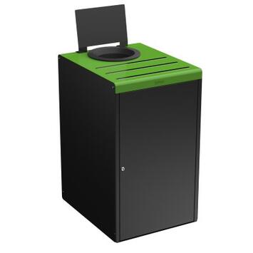 POUBELLE DE TRI ALITRI 90L GRIS MANGANESE / VERT