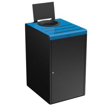 POUBELLE DE TRI ALITRI 90L GRIS MANGANESE / BLEU CIEL