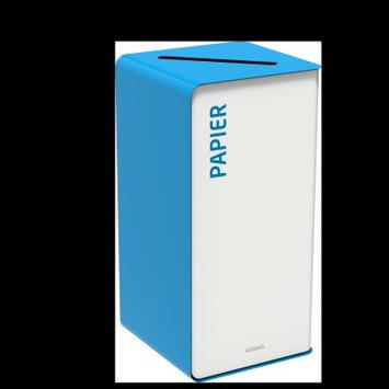 POUBELLE DE TRI CUBATRI 40L DECHETS PAPIER BLANC / BLEU