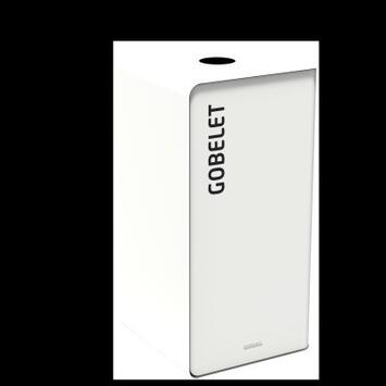 POUBELLE DE TRI CUBATRI 40L GOBELETS BLANC / BLANC