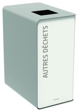 POUBELLE DE TRI CUBATRI 65L DECHETS DIVERS BLANC / GRIS