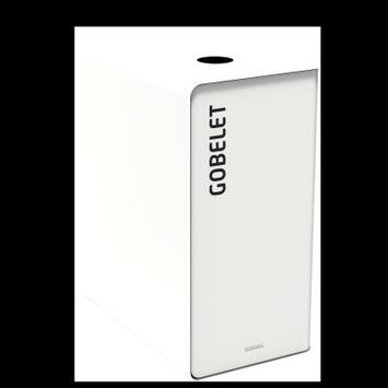 POUBELLE DE TRI CUBATRI 65L GOBELETS BLANC / BLANC
