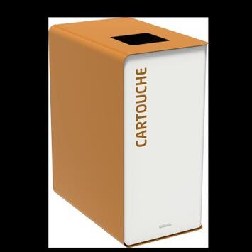 POUBELLE DE TRI CUBATRI 65L CARTOUCHES BLANC / MARRON