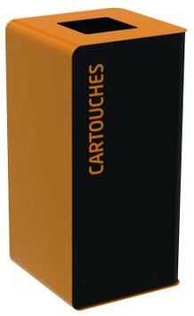 POUBELLE DE TRI CUBATRI 40L CARTOUCHES GRIS MANGANESE / MARRON