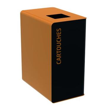 POUBELLE DE TRI CUBATRI 65L CARTOUCHES GRIS MANGANESE / MARRON
