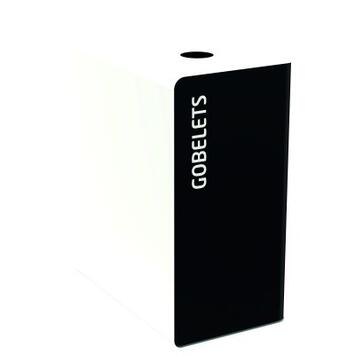 POUBELLE DE TRI CUBATRI 65L GOBELETS GRIS MANGANESE /BLANC